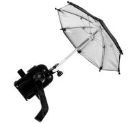 COOLHIYA Support de Téléphone Portable pour Vélo Support de Téléphone Parapluie pour Guidon de Vélo, sans Utilisation des Mains, Protection Pluie et Vent, Plastique, Noir, Activités
