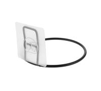 COOLHIYA Support pour Mangeoire Domestique Mural en Fer et Plastique Autocollants sans Clous, Support pour Gamelle Suspendue pour Animaux de Compagnie en Cage ou Maison