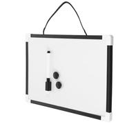 COOLHIYA Tableau Blanc Suspendu Double Face Petit Tableau Blanc Effaçable à Sec Noir Pvc et Plastique pour Bureau pour Noter Rappels et Planifier les Tâches