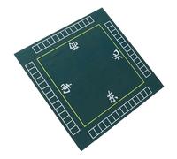 COOLHIYA Tapis de Mahjong Protège la Table Antidérapant et Réduisant Le Bruit Vert Carré en Polyester et Caoutchouc pour Jeux de Cartes et Jetons