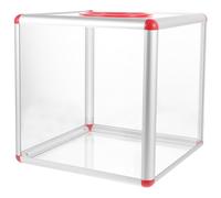 COOLHIYA Urne 25 Cm des Bulletins de Vote en Acrylique Transparent Boîte Multifonction pour Tickets et Notes, pour Collecter des Dons Lors D'événements