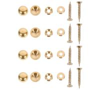 COOLHIYA Vis de Fixation en Cuivre Épais 15mm pour Montage de Panneaux, Lot de 8pcs Résistantes la Corrosion, pour Magasins et Décorations Intérieures