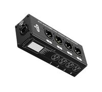 COOLHOOD Adaptateur en métal 4 voies 3 broches vers Cat5 pour systèmes audio studio et Live Sound Extenseur audio Balun à canaux multiples