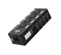 COOLHOOD Adaptateur en métal 4 voies 3 broches vers Cat5 pour systèmes audio studio et Live Sound Extenseur audio Balun à canaux multiples