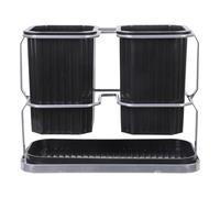 COOLHOOD Bloc de rangement moderne et simple pour baguettes - Design compact - Étanche - Construction ABS pour comptoirs de cuisine - Bloc de coupe avec support de baguettes