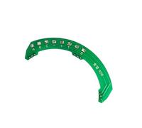 COOLHOOD Carte de circuit imprimé incurvée pour remplacement du moteur, partie X08 verte avec disposition visible pour l'alignement du service et l'identification de la position