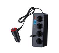 COOLHOOD Charge rapide de voiture 120 W avec port USB de type C et prise pour plusieurs appareils - Chargement simultané sur les appareils de voiture de voyage
