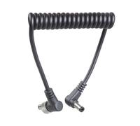 COOLHOOD Cordon d'alimentation mâle 5,5 x 2 - Prise coudée vers prise droite pour adaptateur d'ordinateur portable - Câble d'alimentation fileté