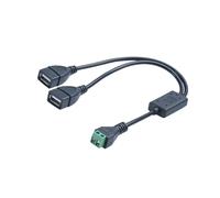 COOLHOOD Panneau solaire 12 V vers USB Type C 5 V 3 A Câble de charge et texture métallique pour appareils d'alimentation en plein air Câble de processeur courant continu