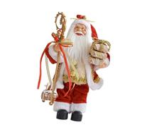 COOLHOOD Sculpture de Père Noël traditionnel rouge schéma de couleur rouge Décoration de la maison pour répandre la joie de Noël debout Figurine de Père Noël