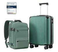 COOLIFE EasyJet Valise Cabine 55 x 40 x 20 et Bagage Cabine 40x20x25(20L), Bagages Cabine Bagage à Main Rigide avec Serrure TSA et 4 roulettes Jumelées Adapté Aux Voyages