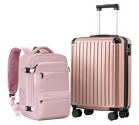 COOLIFE EasyJet Valise Cabine 55 x 40 x 20 et Bagage Cabine 40x20x25(20L), Bagages Cabine Bagage à Main Rigide avec Serrure TSA et 4 roulettes Jumelées Adapté Aux Voyages