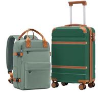 COOLIFE Ryanair Valise Cabine 55 x 35 x 20 et Bagage Cabine 40x20x25(20L), Bagages Cabine Bagage à Main Rigide avec Serrure TSA et 4 roulettes Jumelées Adapté Aux Voyages
