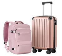 COOLIFE Ryanair Valise Cabine 55 x 35 x 20 et Bagage Cabine 40x20x25(20L), Bagages Cabine Bagage à Main Rigide avec Serrure TSA et 4 roulettes Jumelées Adapté Aux Voyages