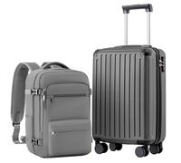 COOLIFE Ryanair Valise Cabine 55 x 35 x 20 et Bagage Cabine 40x20x25(20L), Bagages Cabine Bagage à Main Rigide avec Serrure TSA et 4 roulettes Jumelées Adapté Aux Voyages