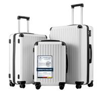 COOLIFE Set de Valises 3 Pièces, Valise Cabine, Moyenne et Grande Rigides