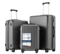 COOLIFE Set de Valises 3 Pièces, Valise Cabine, Moyenne et Grande Rigides