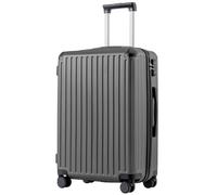 COOLIFE Valise à roulettes Rigide en matériau ABS avec Serrure TSA poignée télescopique et 4 roulettes jumelées, Noir, Großer Koffer, Valise Rigide - Bagage à Main (Gris, 67cm)