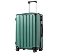 COOLIFE Valise à roulettes Rigide en matériau ABS avec Serrure TSA poignée télescopique et 4 roulettes jumelées, Noir, Großer Koffer, Valise Rigide - Bagage à Main (Vert foncé, 67cm)