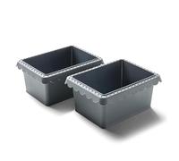 Coolinato - Lot de 2 mini moules à pain en silicone platine résistant à la chaleur - Volume : 550 g - Gris - 17 x 13 x 7,5 cm - Mini moules à cake pour friteuse à air et four - Idéal pour les petits