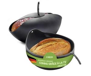 Coolinato Lot de 2 moules en silicone 3 en 1 - Bol universel de 24 cm - Bol à pâte, panier de fermentation et moule à pain en un - Sans BPA et passe au four jusqu'à 230 °C - Idéal pour mélanger et