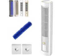 Cooling Ace Portable Air Cooler and Bladeless Tower Fan with 3 Speeds, USB Rechargeable Battery and 24H Runtime, Quiet Operation for Bedroom Desk Office Dorm, Flexible Color Options,White