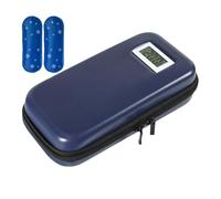 Cooling Bag, Compact Cool Bag, 8.27x3.94x2.36 inches Ice Pack Organizer, Reusable Storage Box, Built-in Temperature Display for Medication, Outdoor, School, Business Trip, Home