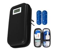 Cooling Bag, Medication Travel Cooler, 8.27x3.94x2.36 inches, Ice Pack Organizer, Compact Storage Case, Temperature Display for School, Business Trip, Outdoor, Home, Car