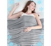 Cooling Blanket with Double Sided Cold Effect, King Size Lightweight Breathable Summer Large Oversize Blankets for Bed, Transfer Heat to Keep Body Cool for Hot Sleepers and Night Sweats
