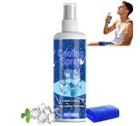 Cooling Body Spray For Summer Down, 100ml Spray with Instant Cooling, Non-Greasy, Refreshing, Sprays Rafraîchissant Hydratant À La Menthe Poivrée, Brume Rafraîchissante Pour Les Sports De Plein Air
