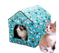 Cooling Cat House, Dog Chill Shelter, 14.96x14.17x12.6 inches Foldable Pet Tent, Waterproof Cold Retreat for Puppies Kittens in Backyard Balcony Living Room and Bedroom Spaces