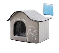 Cooling Cat House, Foldable Cat Cave Bed, Weatherproof Pet Shelter, Built-in Ice Box Design, Portable and Sturdy Structure, Ideal for Indoor, Outdoor, Travel, Camping, Home Use