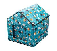 Cooling Cat House, Foldable Cool Down Pet Shelter, 14.96x14.17x12.6in, Waterproof Dog and Kitten Tent, Breathable Sun-Blocking Fabric, Ideal for Backyard, Living Room, Bedroom Use