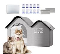 Cooling Cat House, Foldable Pet Shelter, Weatherproof Cat Cabin, Insulated Ice Pack Home, Portable Travel Bed, Ideal for Balcony, Apartment and Backpacking, 23.62x14.96x16.54 inches