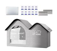 Cooling Cat House, Foldable Pet Shelter, Weatherproof Insulated Cat Cabin, Built-in Ice Pack Design, Portable Travel-Friendly Structure, Ideal for Apartment, Backpacking, Outdoor Use, 60x38x42cm Gray