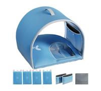 Cooling Cat House for Hot Days, Foldable Indoor Outdoor Ice Shelter for Dogs, Intelligent High-Efficiency Large Pet Home, Long-Lasting Coolness for Comfortable Sleep