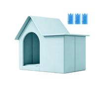 Cooling Cat House for Summer | Insulated Air Conditioned Cat Dog House, with 3 Ice Box, Spacious Kitten Ice Nesting, Pet Accessory for Small Large Medium Pet