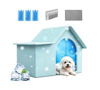 Cooling Cat House for Summer Semi-Enclosed Ice Pet Delivering Leak-pr Cave