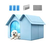 Cooling Cat House for Summer Semi-Enclosed Ice Pet Delivering Leak-pr Cave | Cat Shelter with 3 Ice Boxes for Home Living Room Backyard Garden Outdoor Patio Lawn Porch Farm