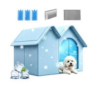 Cooling Cat House for Summer | Summer Cat House with 3 Ice Boxes | Outside Cat House with 3 Ice Boxes for Farm Porch Lawn Patio Backyard Garden Outdoor