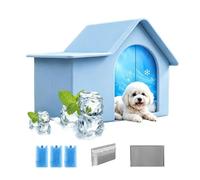 Cooling Cat House for Summer | Summer Cat House with 3 Ice Boxes | Outside Cat House with 3 Ice Boxes for Farm Porch Lawn Patio Backyard Garden Outdoor