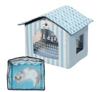 Cooling Cat House, Insulated Outdoor Pet Shelter with Ice Pack, Summer Bed for Cats in Backyard, Balcony, Garden, Farm, Patio, Living Room, Bedroom, Indoor Or Stray Use