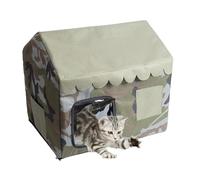 Cooling Cat House, Insulated Pet Cave, with Enclosed Shelter Design, Perfect to All Seasons, Outdoor Nest for Garden, Balcony, Lawn, Patio, 18.11x14.96x16.93 inches