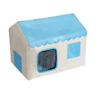 Cooling Cat House, Insulated Pet Cave, with Enclosed Shelter Design, Perfect to All Seasons, Outdoor Nest for Garden, Balcony, Lawn, Patio, 18.11x14.96x16.93 inches