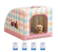 Cooling Cat House Insulated Portable Bed with Sealed Flap Pouch Handle