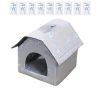 Cooling Cat House - Kitten Cave with 9 Ice Packs, Outdoor Cool Dog Pet Bed | with 9 Reusable Cooling Ice Packs, Portable Pet Cave, Cooling Bed for Apartment, Home, Office, Bedroom, Living Room and Garde