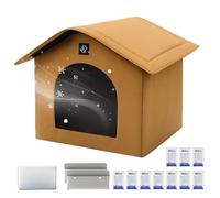 Cooling Cat House, Kitten Shelter, Insulated Portable Kennel with Ice Pack and Absorbent Bags, Ideal for Cats, Dogs, Indoor Pets, Home, Apartment, Summer Use, 12.6x12.6x9.84 inches