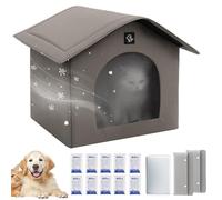 Cooling Cat House, Kitten Shelter, Insulated Portable Kennel with Ice Pack and Absorbent Bags, Ideal for Cats, Dogs, Indoor Pets, Home, Apartment, Summer Use, 12.6x12.6x9.84 inches