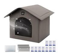Cooling Cat House, Kitten Shelter, Portable Pet Kennel, Insulated Design, Includes Ice Pack, Absorbent Cooling Bags, Easy Setup, Pet Comfort, Perfect for Cats, Dogs, Indoor Use, 12.6x12.6x9.84 inches