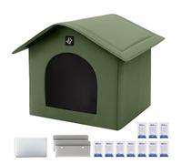 Cooling Cat House, Kitten Shelter, Portable Pet Kennel, Insulated Design, Includes Ice Pack, Absorbent Cooling Bags, Easy Setup, Pet Comfort, Perfect for Cats, Dogs, Indoor Use, 12.6x12.6x9.84 inches
